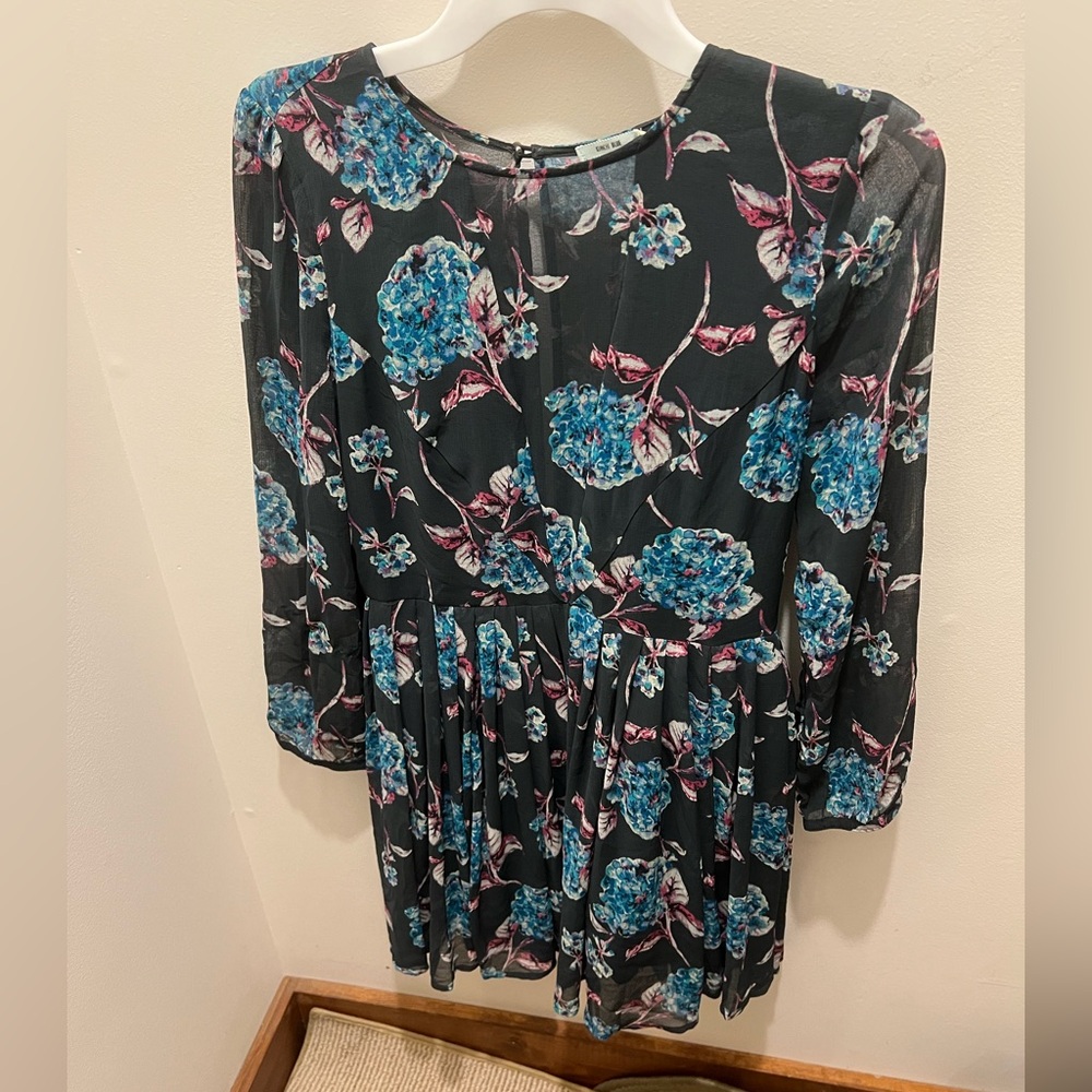 Urban Outfitters Kimchi Blue and Grey Floral Dress